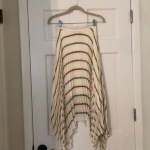 NWT H&M pleated asymmetrical midi length skirt